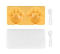 Kit de bricolaje para hacer moldes para helados, paletas caseras, barras de hielo, pasteles, chocolates, jabones, velas, jaleas, ABS de calidad alimentaria, seguro, no tóxico, sin (Amarilla)