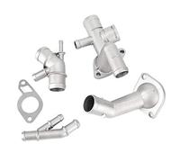Kit de bridas de manguera de refrigerante de motor de aluminio de 4 piezas/juego apto para Mk4 1.8T 2000-2005 06A121132A (brida de manguera de refrigeración + conexión en T de refrigerante + cu