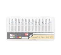 Kit de Brocas de Taladro de Uñas, Cabezal de Rectificador de Diamantes de 30 Piezas de Mordedura Eléctrica de la Uña de Arte de Uñas, Cabezal de la Máquina de (Tipo 2 (6 mm de 6 mm 8 mm 10 mm 12 mm))