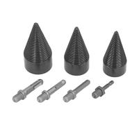 Kit de brocas divisoras de cono, herramientas para dividir madera de alta resistencia, brocas divididas desmontables de 32 mm, 42 mm y 50 mm con vástagos hexagonales redondos
