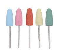 Kit de brocas para manicura y pedicura, cabeza de pulido de goma para uñas, accesorio para rebabas de uñas, compatible con taladros eléctricos portátiles, 5 piezas por conjunto