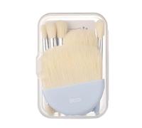 Kit de brochas de maquillaje, juego profesional de 6 piezas, cerdas suaves con soporte, herramientas cosméticas para mezclar corrector, sombra de ojos, polvo, organizador de viaje para mujeres y