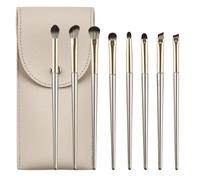 Kit de Brochas de Maquillaje Yoezuo, 8 Piezas, Incluye Brochas para Ojos, Delineador, Eyeliner y Brocha Difuminadora