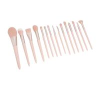 Kit de Brochas para Sombra de Ojos, Juego de Brochas de Maquillaje, Proceso de Unión Fuerte Rosa, 15 Piezas, de Madera de Secado Rápido para Polvo