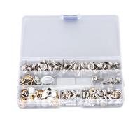 Kit de Broches de Lona Marina en Acero Inoxidable 150 uds con Herramientas para Cubiertas de Barco, Toldos y Lonas
