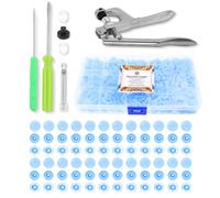 Kit de broches de pl stico Mandala Crafts Mint con alicates - Botones sin costura con herramientas - 200 broches tama o 16 T3 para coser ropa de