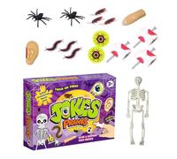Kit De Bromas Y Travesuras | Accesorios Novedosos para Inocentadas | Bromas Prácticas Divertidas | para Halloween, Navidad, Cumpleaños, Escuela, Oficina, Viaje y Aula