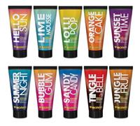 Kit de bronceado de 10 x 150 ml, acelerador de bronceado y bronceador para solarium y sol, varias fórmulas con efecto Tingle, bálsamo nutritivo y bronceador intenso