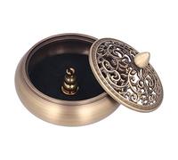 Kit De Brûleur D'encens En Métal, Brûleur De Cônes De Sable Moderne, Brûle Du Bois D'agar, Du Charbon De Bois, De L'encens En Poudre Blanche, Cuivre Fabriqué à La Main Avec Finish Antirouille, Porte