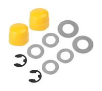 Kit de bujes de rueda delantera para cortacésped Craftsman 9040h sustituye a 532188967 532121749 Hardware de eje de metal con arandelas y clips electrónicos para reparación de tractores de jardín