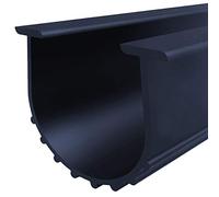 Kit de burlete para puerta de garaje de 304,8 cm, tira de sellado inferior universal con goma de grado profesional en T de 0,8 cm, 9,5 cm de ancho (negro)