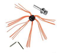 Kit de cabezal de cepillo de chimenea con función de barrido eléctrico, adaptador de taladro y llave hexagonal para una fácil limpieza de varios tipos de humos y curvas