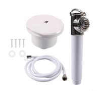 Kit de cabezal de ducha de yate con manguera retráctil de 4 m, ducha marina de acero inoxidable ajustable para barco, caravana, camping, lavado de barco de acero inoxidable (juego de ducha de manguera