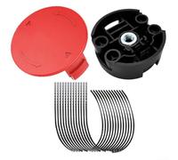 Kit de cabezal de línea de recortadora y cubierta para Bosch para AFS 23-37, cuerda de corte de hierba de nailon de 3,5 mm con tapa roja y carrete negro, piezas de repuesto F016800431