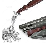 Kit de cabezales hexagonales magnéticos de acero tratado con calor con 6 tamaños, con puntas magnéticas para una fácil retención de tornillos y reducción del deslizamiento en espacios reducidos o