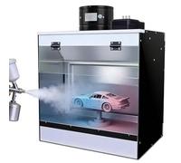 Kit de cabina de pulverización con aerógrafo con cortina de agua en cascada e iluminación LED, for modelismo, decoración de pasteles, arte de uñas, proyectos de cerámica y manualidades(L (58*50*40cm))