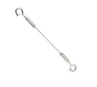 Kit De Cable De Acero Cuerda de alambre automática ajustable, gancho de resorte, tendedero, sistema de solución for colgar imágenes, Cable de acero inoxidable de suspensión(Large Kit,2M)