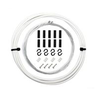 Kit de cable de cambio de bicicleta compatible con desviadores SRAM - Cable interior de acero de alto carbono y 4 mm para carcasa sis para cambios de marcha suaves, azul (blanco)