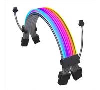 Kit de Cable de Extensión de Alimentación RGB, Cable de Fuente de Alimentación de Placa Base ARGB, Cable ATX de 8 Pines, Cable de Fuente de Alimentación Sincronizado, Tira de Luz