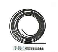Kit de cable de freno, 5 m, acero revestido de cobre, diámetro de 4,75 mm, con 10 conexiones M10 x 1 y 5 conectores DIN 74234 para reparación y sustitución de sistemas de frenado en el sector del