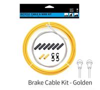 Kit de cable de freno de bicicleta y carcasa para bicicletas de montaña, juego de funda exterior de alambre interior con extremo, piezas de repuesto de línea de cambio de marchas de metal de PVC