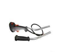 Kit de cable de gatillo del acelerador de barra de control de desbrozadora de cepillo para césped y jardín, herramientas de corte de césped con agarre ergonómico y montaje de interruptor incluido