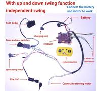 Kit de cable e interruptor de coche eléctrico para niños con 2 funciones remotas 4G (RX23 12V B)
