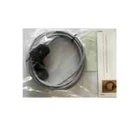 Kit de cable textil blanco/negro 2 mts, 2 x 0.75 mm, con clavija e interruptor negro, ideal para iluminación y decoración personalizada.