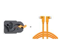 Kit de cable y palanca Tether Tools TetherGuard USB-C a USB-C de 4,6 m, perpendicular a perpendicular, color naranja de alta visibilidad | ✅ Ofertas de invierno