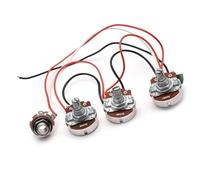 Kit De Cableado De Bajo Precableado Para Bajo Precision Potenciómetros Grandes De 250 K Conector De 1/2 Volumen Y 1 Tono Para Piezas PB/JB(2v2t)