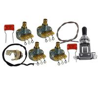 Kit de cableado estilo Gibson (variedad de opciones de interruptor y maceta) 0.047uf 250k eje corto marco largo