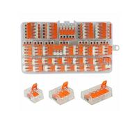 Kit de cableado profesional, surtido de conectores de empalme de cables compactos con tuercas de palanca para inspección visual, carcasa tra