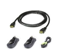 Kit de cables Aten 2L-7D02UHX4 para video, teclado y ratón (kvm) 1,8 m Negro