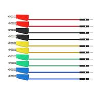 Kit de cables de prueba electrónicos, conector Banana apilable a Cable con pinza de cocodrilo para fuente de alimentación, tira de luces LED, placa de pruebas, 10 Uds.