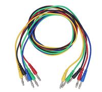 Kit de cables de prueba magnéticos, flexibles, con conectores tipo banana de 4 mm en 5 colores y cables puente, equipados con conectores magnéticos permanentes para termostatos,
