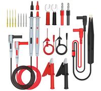 Kit de cables de prueba para multímetro, sondas de prueba eléctricas digitales: pinza de cocodrilo, pinza de gancho de prueba SMD, pinza de prueba, enchufe de pala, sonda para prueba de multímetro