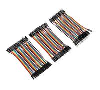 Kit de Cables de Puente Adaptadores de Conectores 40 Pines M a F / 40 Pines M a M / 40 Pines F a F Breadboard Colorido 10 cm 3 Piezas