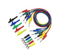 Kit de cables prueba con conector banana 4 mm for multímetro pinzas cocodrilo, sondas y en forma U(01)