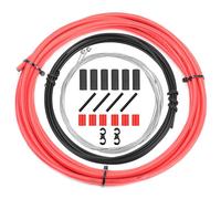 Kit de cables y carcasa de desviador de cambio de bicicleta, Juego de piezas de repuesto universal para cables de palanca de cambios de bicicleta para ciclismo, MTB Road Mountain Bike Reparación(rojo)