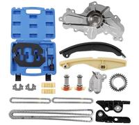 Kit de cadena de distribución con bomba de agua, compatible con Ford F-150/Edge/Explorer/Taurus/Flex/Mustang, motor Lincoln 3.5 3.7 L 2011-2019, con kit de herramientas de sujeción del árbol de levas
