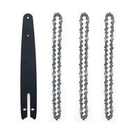 Kit de Cadena y Guía 8 Pulgadas para Mini Motosierra Eléctrica, Accesorio Sierra Eléctrica de Poda, Herramienta de Jardín Repuesto(4pcs-set)