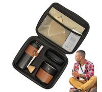 Kit de café para camping, juego de café portátil, 8.6 x 7.2 x 4.9 pulgadas, adorable máquina de molienda de frijoles, kits de suministros multifuncionales para viajes, senderismo, aventuras al aire