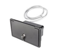 Kit de Caja de Ducha Exterior 1,5 M Manguera de Metal Al Aire Libre Lavado Spray Caja Conjunto para RV Autocaravanas Campervans (Negro con Tubos Metálicos)