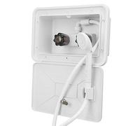 Kit de caja de ducha exterior, grifo exterior para caravana, salida de 90 grados, perilla de acrílico, manguera de vinilo ABS, accesorios para autocaravana, para barco, caravana marina, autocaravana