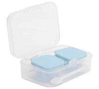 Kit de Caja de Lentes de Contacto, Portátil Estuches para Lentes de Contacto con Espejo Estuche de Lentes de Contacto de Viaje de Plástico Organizador de Almacenamiento de Caja de Lentes(gris)