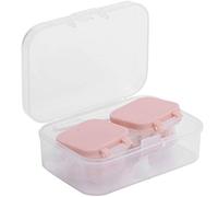 Kit de Caja de Lentes de Contacto, Portátil Estuches para Lentes de Contacto con Espejo Estuche de Lentes de Contacto de Viaje de Plástico Organizador de Almacenamiento de Caja de Lentes(rosado)