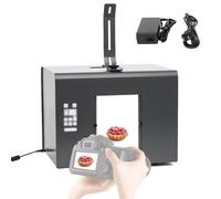 Kit de Caja de luz for fotografía de joyería Profesional con 6 Modos de Fuente de luz conmutables y Soporte de fijación de cámara extraíble, Mini softbox for Estudio fotográfico(35x28x28cm)