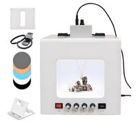 Kit de caja de luz para fotografía de joyería con tocadiscos ajustable, configuración profesional de estudio para impresionantes imágenes de piedras preciosas, velocidad y temperatura personalizables