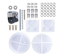 Kit de caja de música con molde de silicona para bricolaje, carrusel en forma de corazón, molde de resina, juego de caja de música giratoria con temática de corazón, carrusel de herramientas de arte