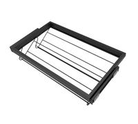 Kit de cajón para zapatos extraíble para armario, marco ajustable, guías deslizantes con bola de cierre suave, de metal cromado, color gris oscuro, solución práctica para ahorrar espacio (grande)